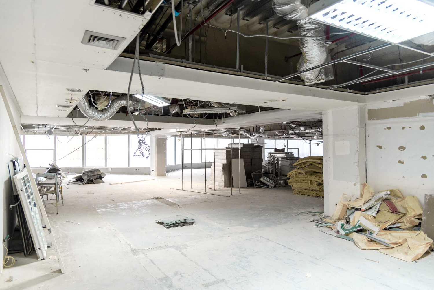 Office space interior demolition to shell